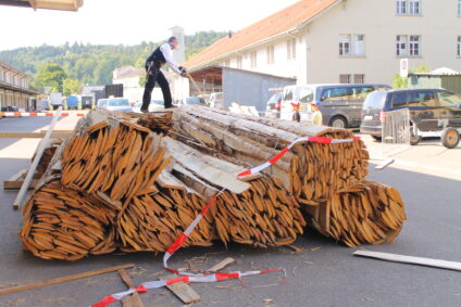 Das Hüttendorf entsteht