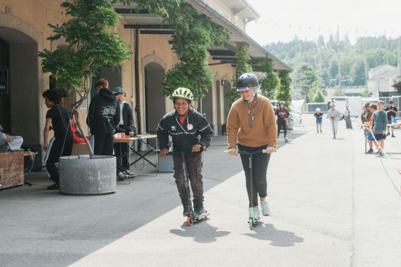 Mit dem Minitrottinett an den Sponsorenlauf